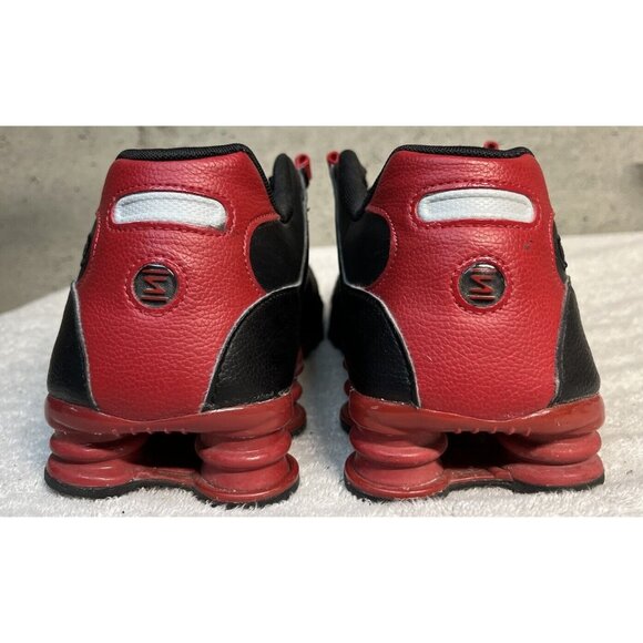 RARE NIKE SHOX NZ EU 501524-027 BLACK SILVER GYM RED MENS SIZE 14 SHOES SNEAKERS - Picture 5 of 8